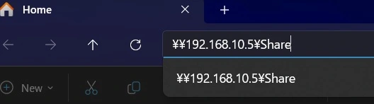 エクスプローラーでテスト